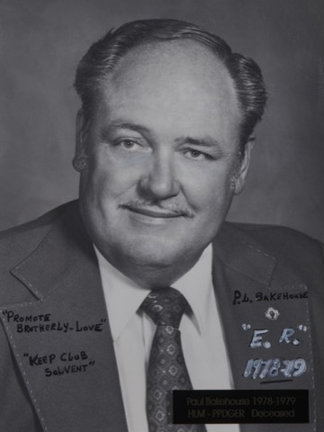 Paul L. Bakehouse, Exalted Ruler 1978-79