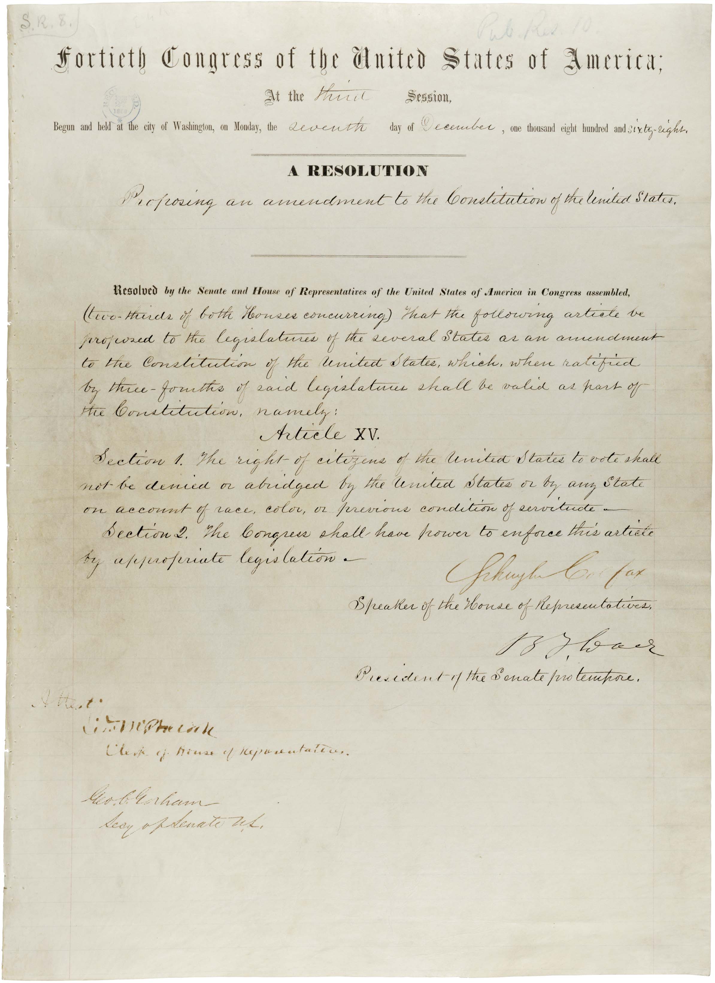 15th Amendment Page 1 of 1