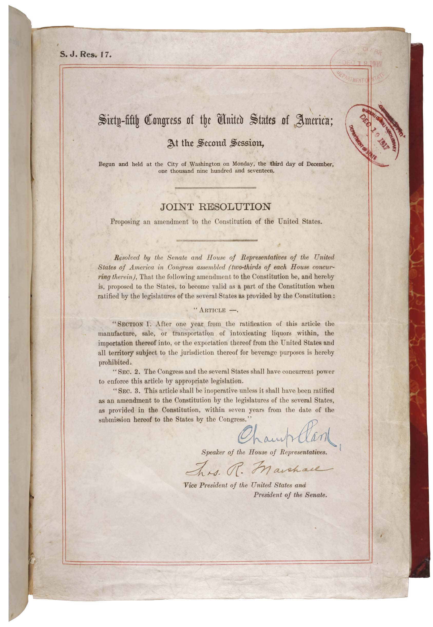 18th Amendment Page 1 of 1